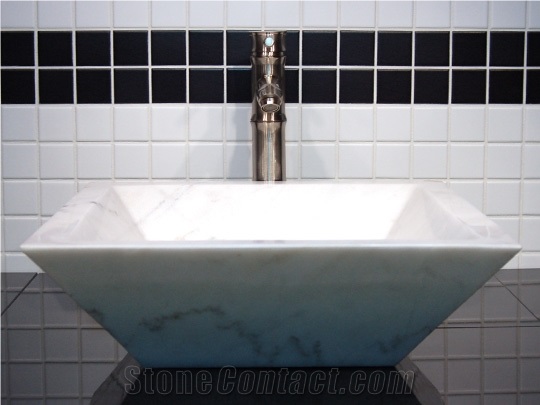 Bianco Carrara Sink, Bianco Carrara White Marble Sink