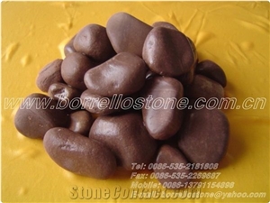 Cheap Brown Pebble Stone, Brown Granite Pebble Stone