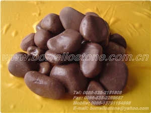 China Brown Pebble Stone, Brown Granite Pebble Stone