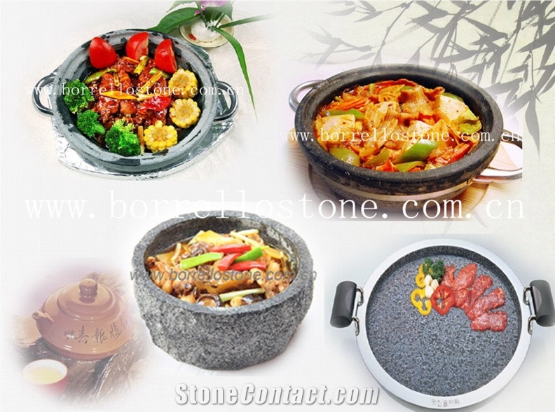 China Natural Stone Cookware, Grey Granite Cookware