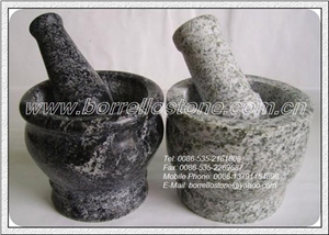 Factory Direct Sales Stone Mortar, Grey Granite Mortar