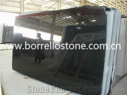 Wholesale Mongolia Black Granite Slab
