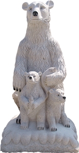 Granite Animal Sculpture,granite Bears Sculpture