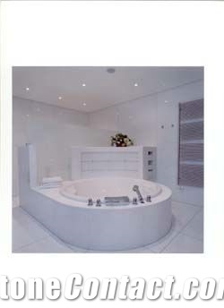 Bath Design in Bianco Thassos, Thassos White Marble Bath Design
