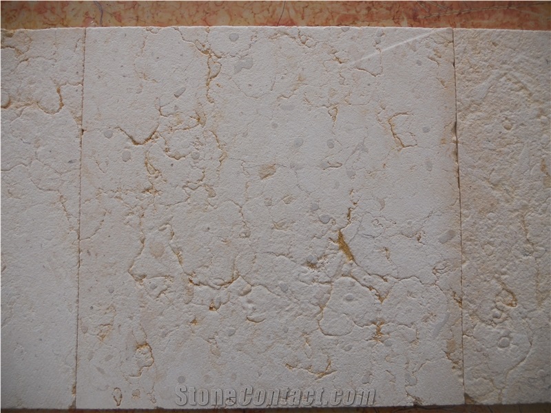 Jerusalem Cream Limestone Tiles & Slabs Brushed, Sand Blasted, Beige Palestine Limestone Tiles