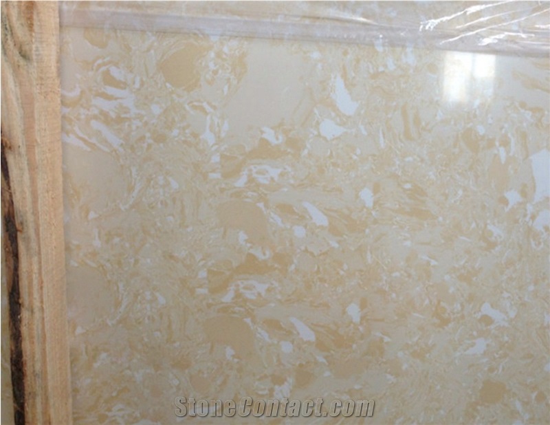 White Rose Artificial Marble Stone Slab