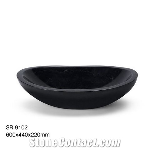 Black Marble Oval Sinks