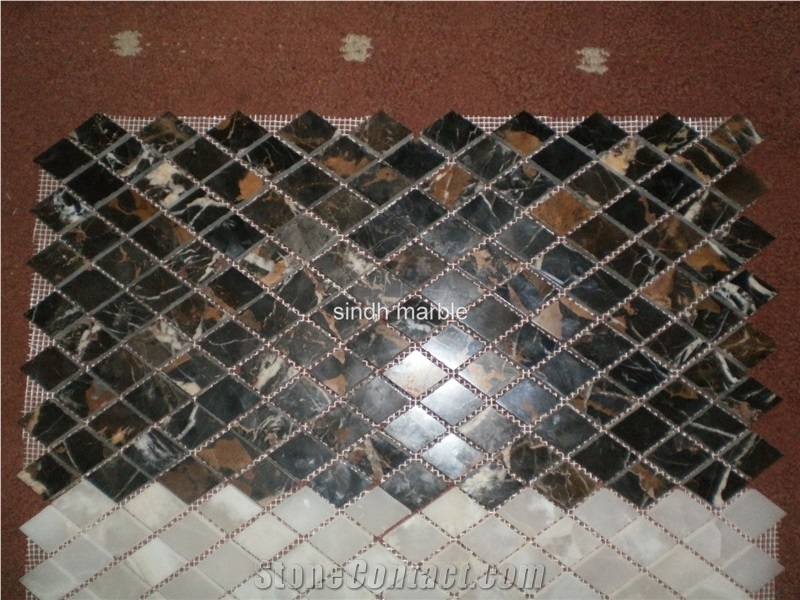 Black and Gold Marble Mosaics