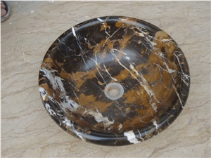 Black and Gold Sinks, Black Gold Marble Sinks