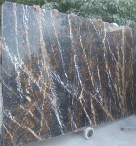 Michael Angelo Book Match Slabs, Black ,Gold Marble Slabs