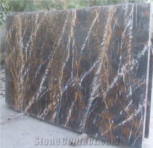Michael Angelo Book Match Slabs, Black ,Gold Marble Slabs