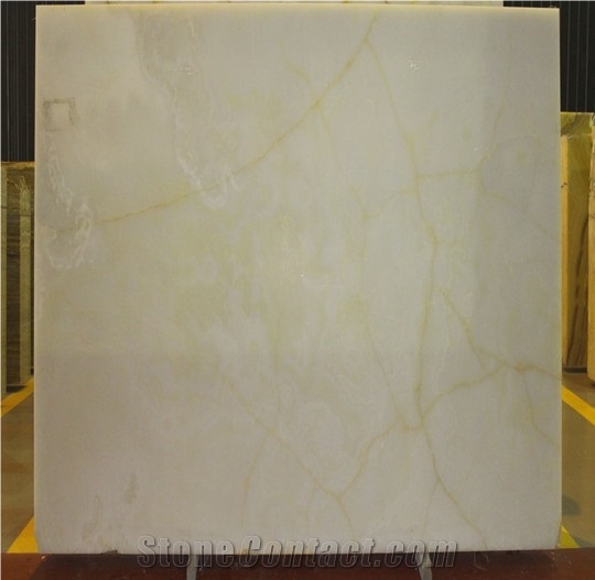 Snow White Onyx Slabs & Tiles, China White Onyx