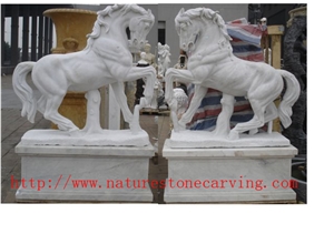 Galloping Horse Sculpture, Beijing White Marble Statue