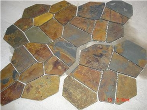 Rusty Slate Tile/Multicolor Slate Tile, China Yellow Slate