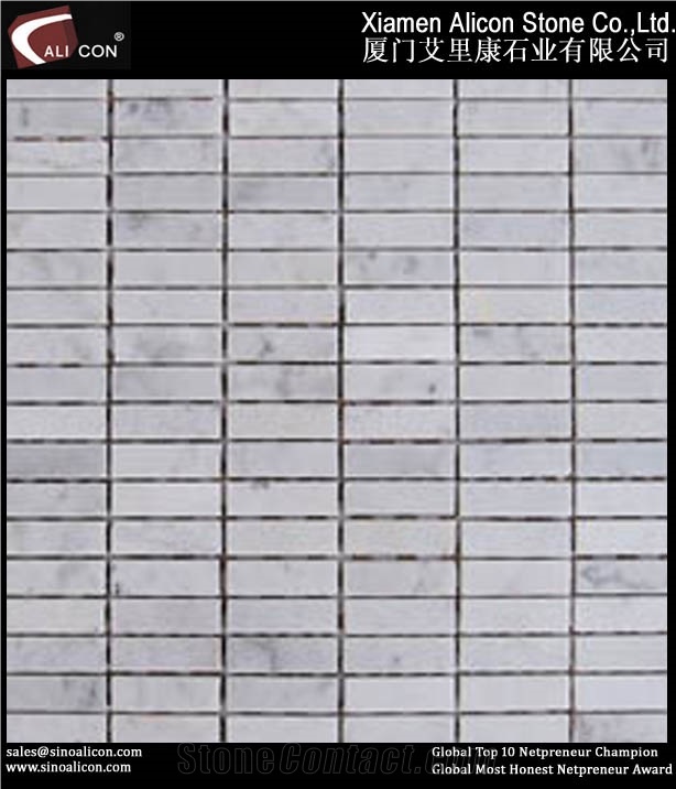 Mosaic / Stone Mosaic Tile, White Marble Mosaic