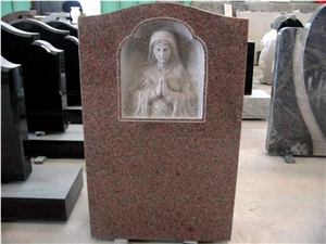 Holy Mother Maria Red Granite Tombstones/Headstone