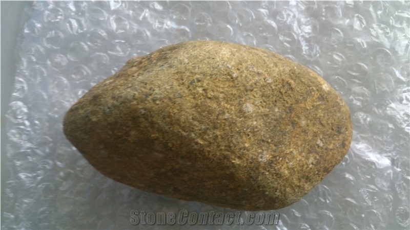 PEB29 Local Pebble Stone, Yellow Granite Pebble Stone