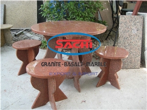 Landscaping Table Set, Grey Granite Table Set