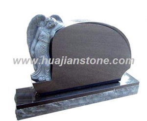 Angel Style Carving Tombstones, Monuments, Shidao Red Granite Tombstones