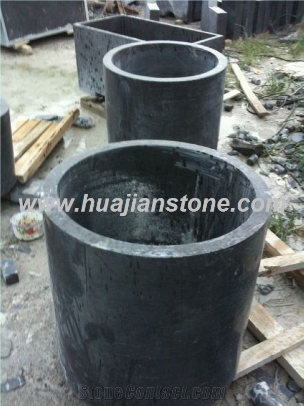 China Blue Limestone Planter Pot