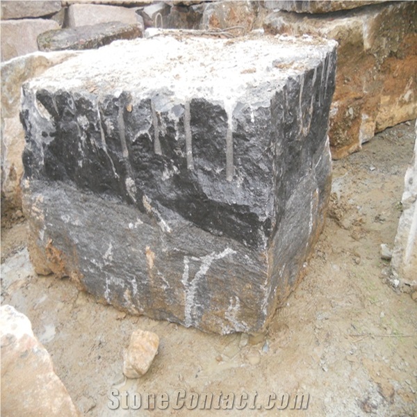 Black Limestone Block