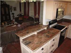 Amber Fantasy Granite Kitchen Tops, Amber Fantasy Yellow Granite Kitchen Tops