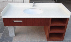 White Artificial Marble Vanity Tops