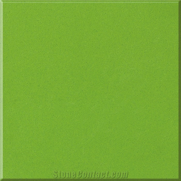 Fine Grain Emerald Green Artificial Quartz Stone
