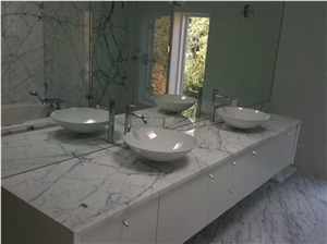 Bianco Gioia White Marble Custombath Top Design