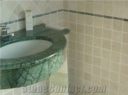 Verde Guatemala Marble Bathroom Top, Verde Guatemala Green Marble Bathroom Top