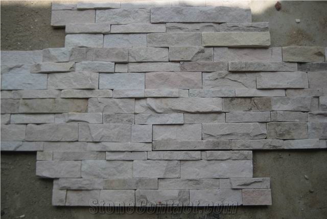 China White Sandstone Cultured Stone,Sandstone Ledge Stone
