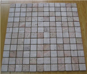 Red Travertine Mosaic Tiles