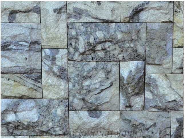 Putihati Rock Split Wall Stone, Grey Marble Wall