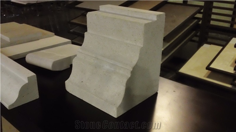 White Coral Stone Wall Molding, Dominican White Coral Stone Brackets