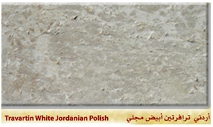 Travertine White Jordaninan Polished