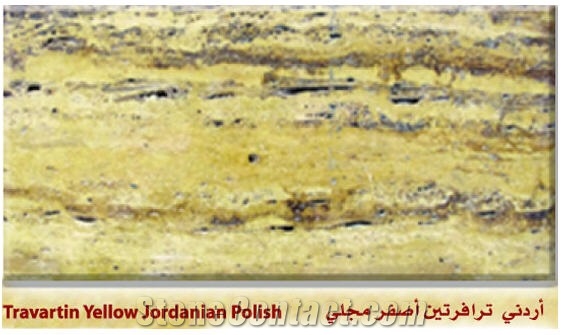 Travertine Yellow Jordaninan Polished, Jordan Gold Yellow Travertine Tiles
