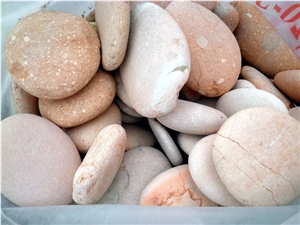 Java Pink Natural Pebbles, Pink Sandstone Pebbles