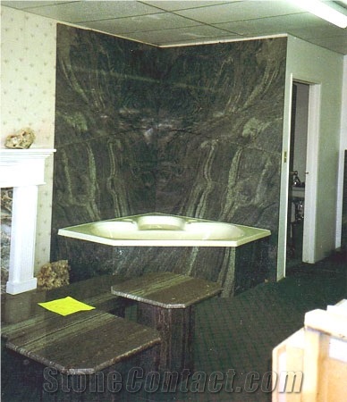 Diamond Green Granite Bath Design