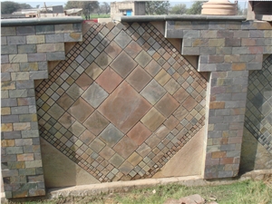 Copper Brown Slate Mosaic