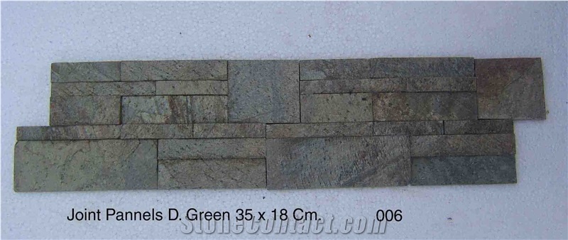 Deoli Green Joint Pannel 35x18cm, Deoli Green Slate Cultured Stone