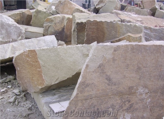 Beige Sandstone Blocks