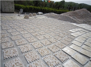 Split Mosaic Interior Wall Stones, Beige Marble Split Mosaic