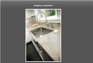 Seagrass Limestone Countertop, Seagrass Green Limestone Countertop