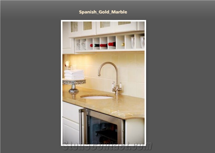 Spanish Gold Marble Countertop, Spanish Gold Yellow Marble Countertop