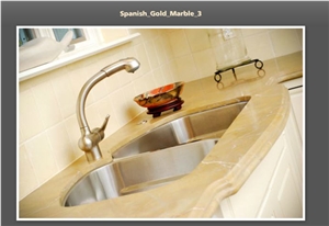 Spanish Gold Marble Countertop, Spanish Gold Yellow Marble Countertop