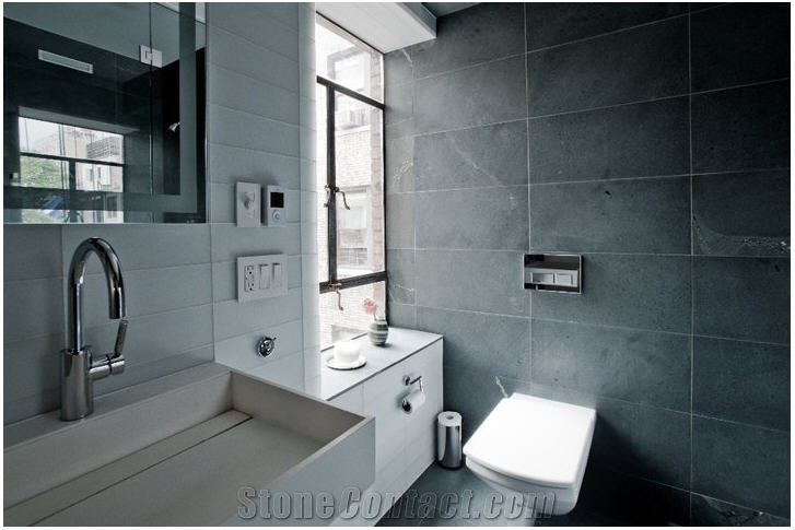Broughton Moor, Veneto, Stellar White Bathroom, Broughton Moor Green Slate Bath Design