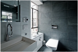 Broughton Moor, Veneto, Stellar White Bathroom, Broughton Moor Green Slate Bath Design