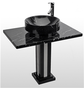 Black Marble Bath Countertop