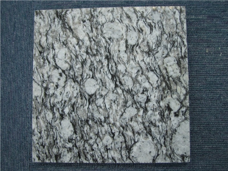 White Wave Granite Tiles, China White Granite