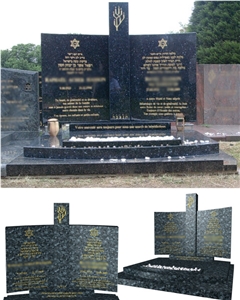 Blue Pearl Granite Jewish Family Monument,Jewish Tombstones